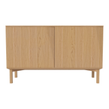 Silent Sideboard mit 2 Türen, aus Eiche, geölt, 132x45 cm