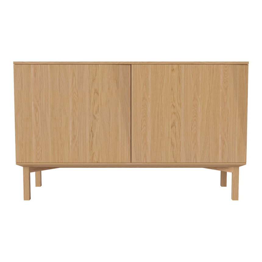 Silent Sideboard mit 2 Türen, aus Eiche, geölt, 132x45 cm