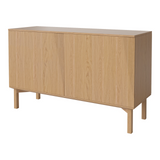 Silent Sideboard mit 2 Türen, aus Eiche, geölt, 132x45 cm