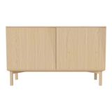 Silent Sideboard mit 2 Türen, aus Eiche, geölt, 132x45 cm