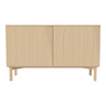 Silent Sideboard mit 2 Türen, aus Eiche, geölt, 132x45 cm