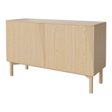 Silent Sideboard mit 2 Türen, aus Eiche, geölt, 132x45 cm