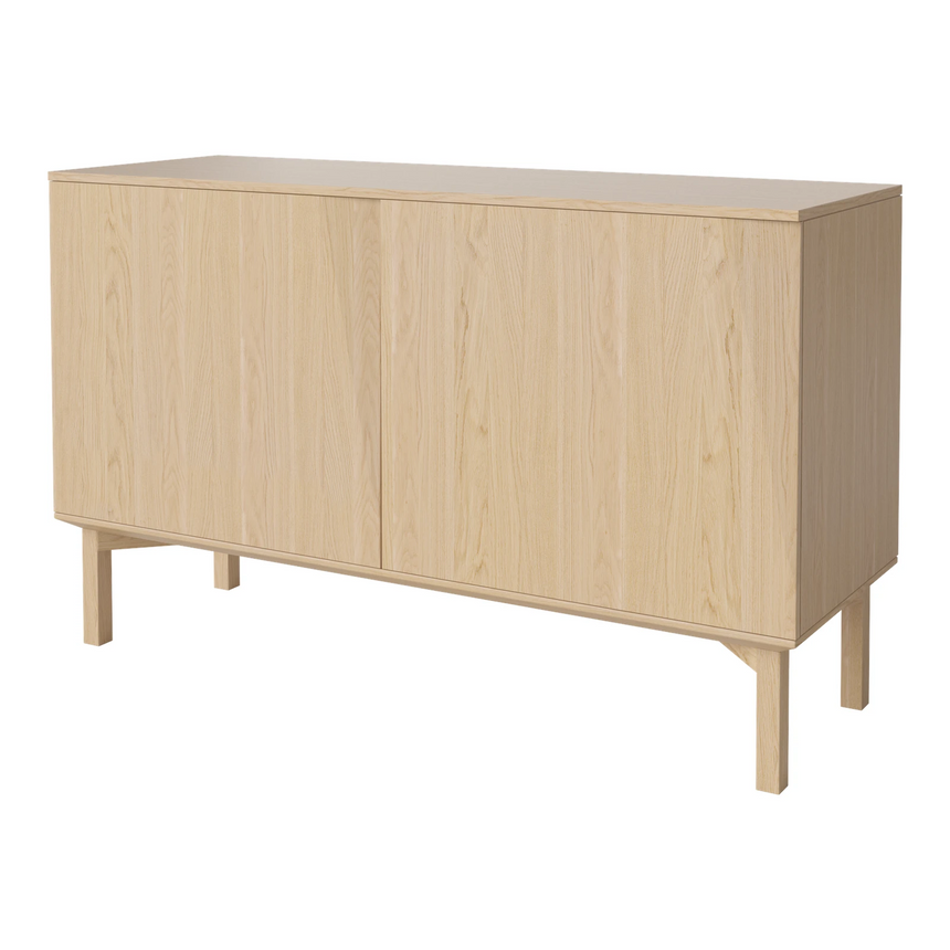 Silent Sideboard mit 2 Türen, aus Eiche, geölt, 132x45 cm