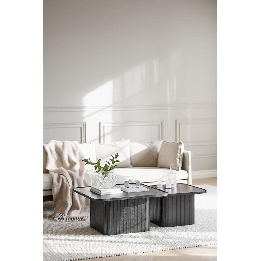 SULLIVAN Couchtisch Schwarz 80x80x40cm - ZEN ZONE