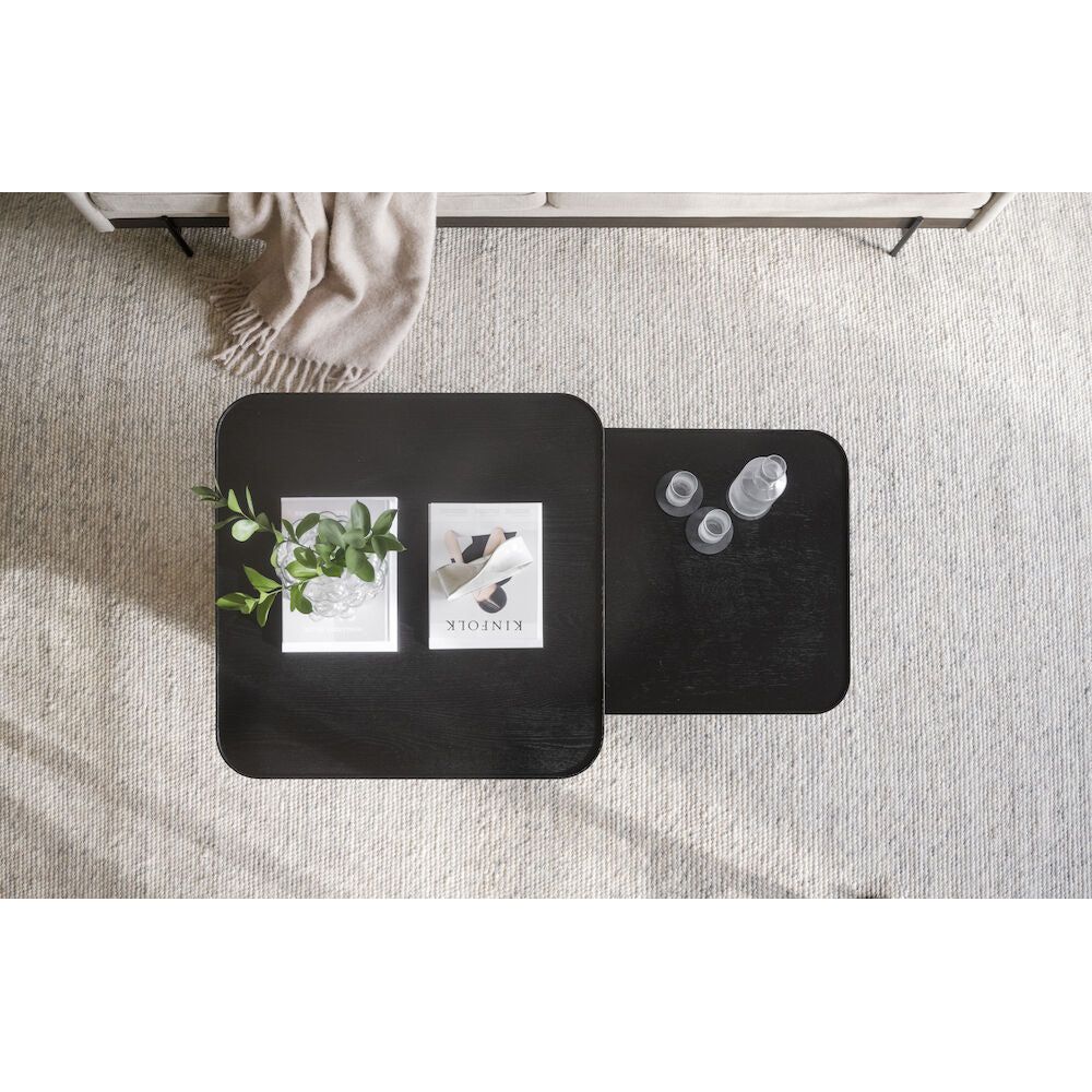 SULLIVAN Couchtisch Schwarz 80x80x40cm - ZEN ZONE