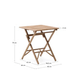 Klapptisch Dandara aus massivem Akazienholz, 66 x 66 cm, FSC 100 % - ZEN ZONE Furniture