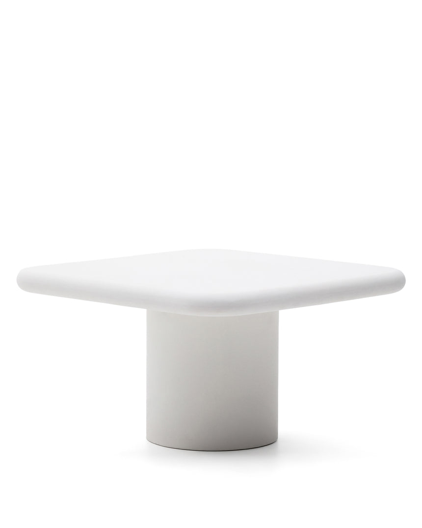 Tisch Addaia aus weißem Zement 135 x 135 cm - ZEN ZONE Furniture