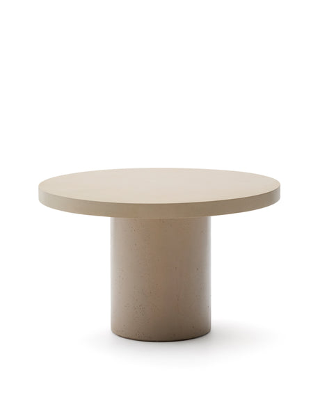 Runder Tisch Aiguablava aus Zement in Beige Ø 120 cm - ZEN ZONE Furniture