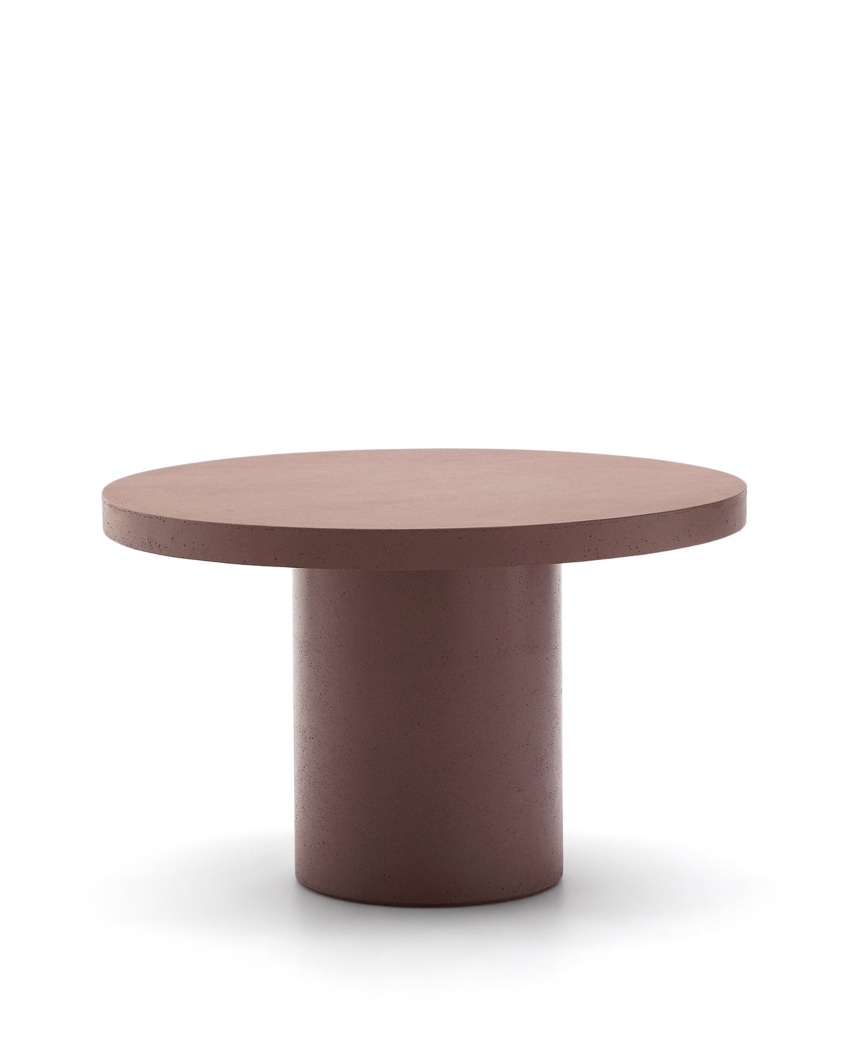 Runder Tisch Aiguablava aus Zement in Terrakotta Ø 120 cm