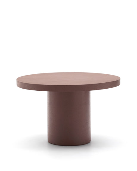 Runder Tisch Aiguablava aus Zement in Terrakotta Ø 120 cm - ZEN ZONE Furniture