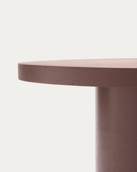 Runder Tisch Aiguablava aus Zement in Terrakotta Ø 120 cm - ZEN ZONE Furniture