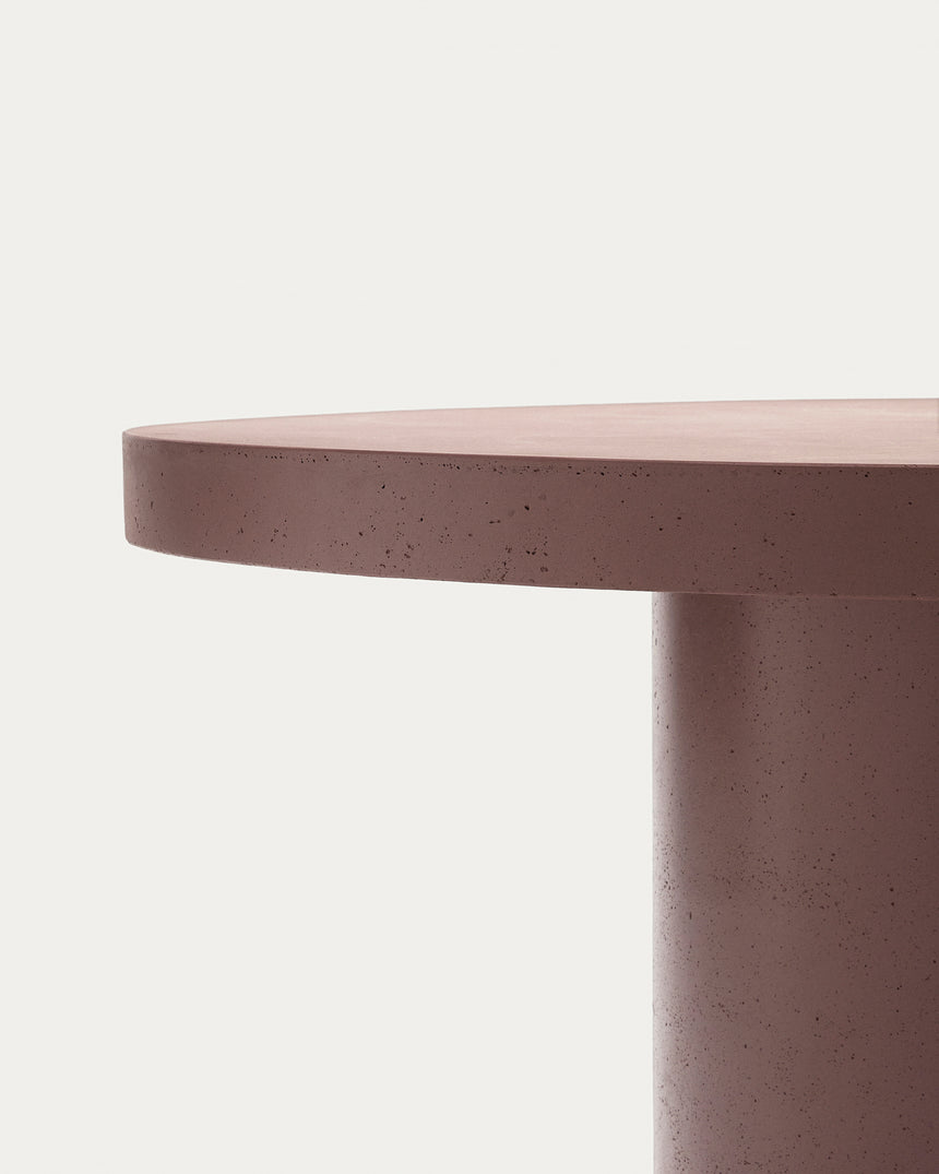 Runder Tisch Aiguablava aus Zement in Terrakotta Ø 120 cm - ZEN ZONE Furniture