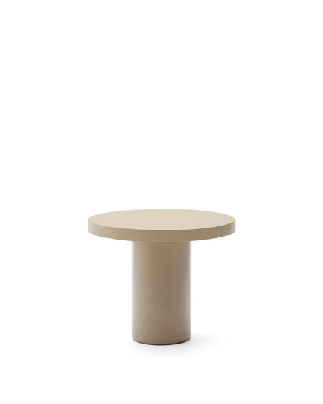 Runder Tisch Aiguablava aus Zement in Beige Ø 90 cm - ZEN ZONE Furniture