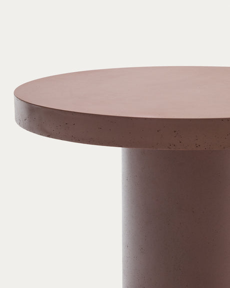 Runder Tisch Aiguablava aus Zement in Terrakotta Ø 90 cm - ZEN ZONE Furniture