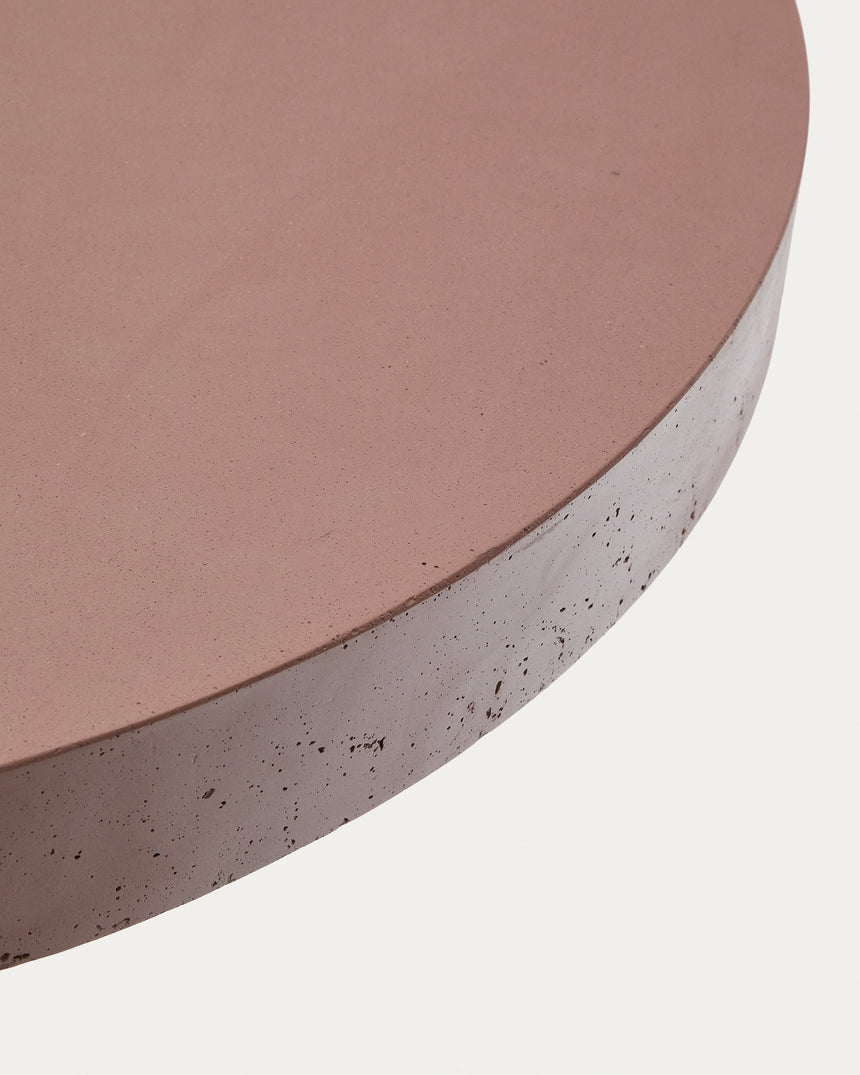 Runder Tisch Aiguablava aus Zement in Terrakotta Ø 90 cm - ZEN ZONE Furniture