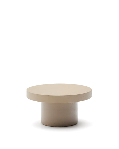 Couchtisch Aiguablava aus Zement in Beige Ø 90 cm - ZEN ZONE Furniture