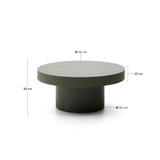 Couchtisch Aiguablava aus Zement in Grün Ø 66 cm