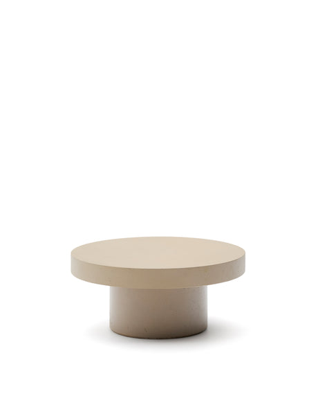 Couchtisch Aiguablava aus Zement in Beige Ø 66 cm - ZEN ZONE Furniture