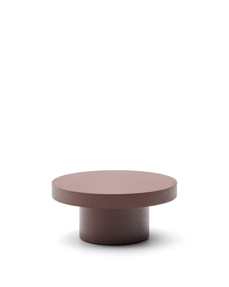 Couchtisch Aiguablava aus Zement in Terrakotta Ø 66 cm - ZEN ZONE Furniture
