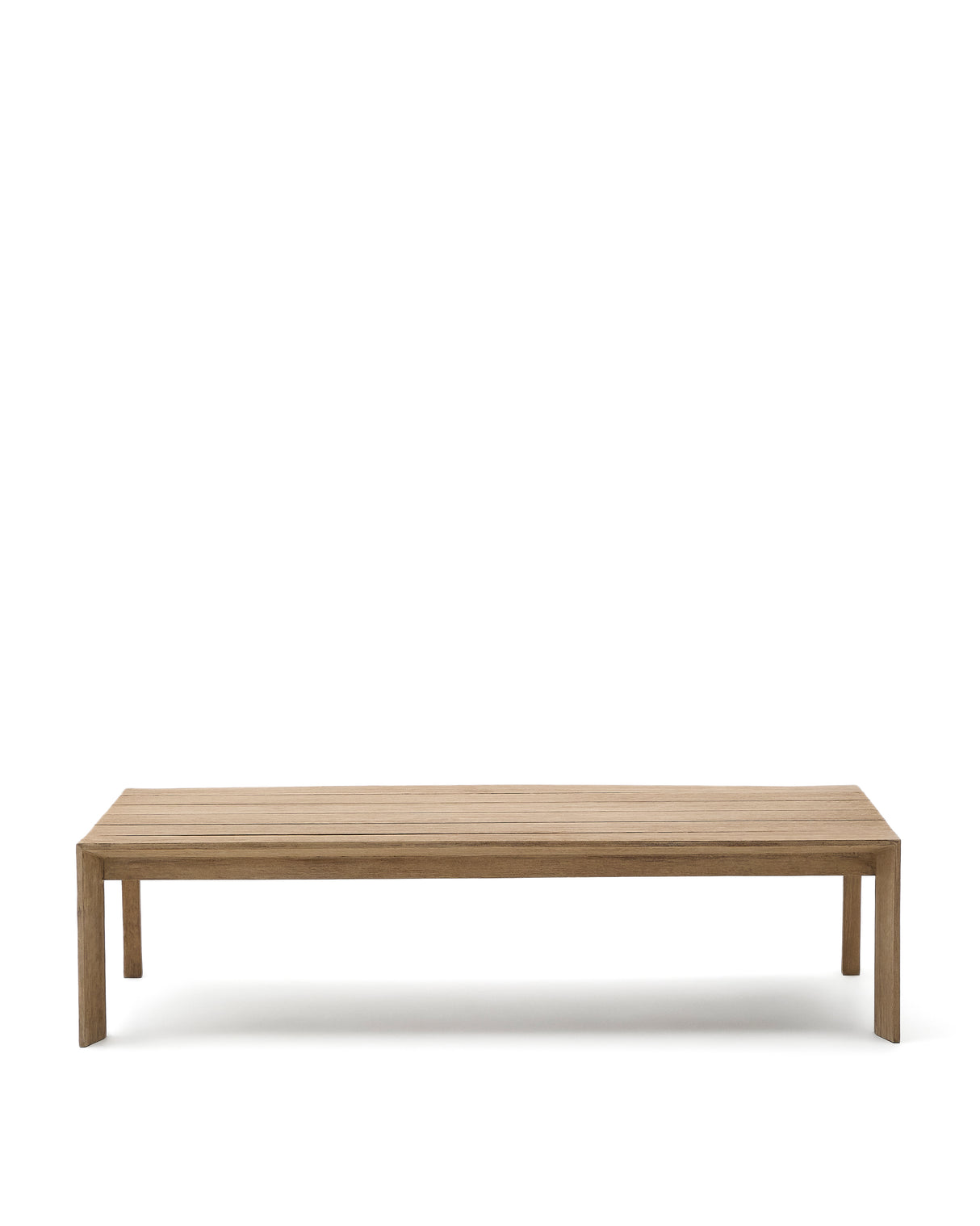 Couchtisch Ambra aus massivem Akazienholz mit hellem Finish 82,5 x 140 cm