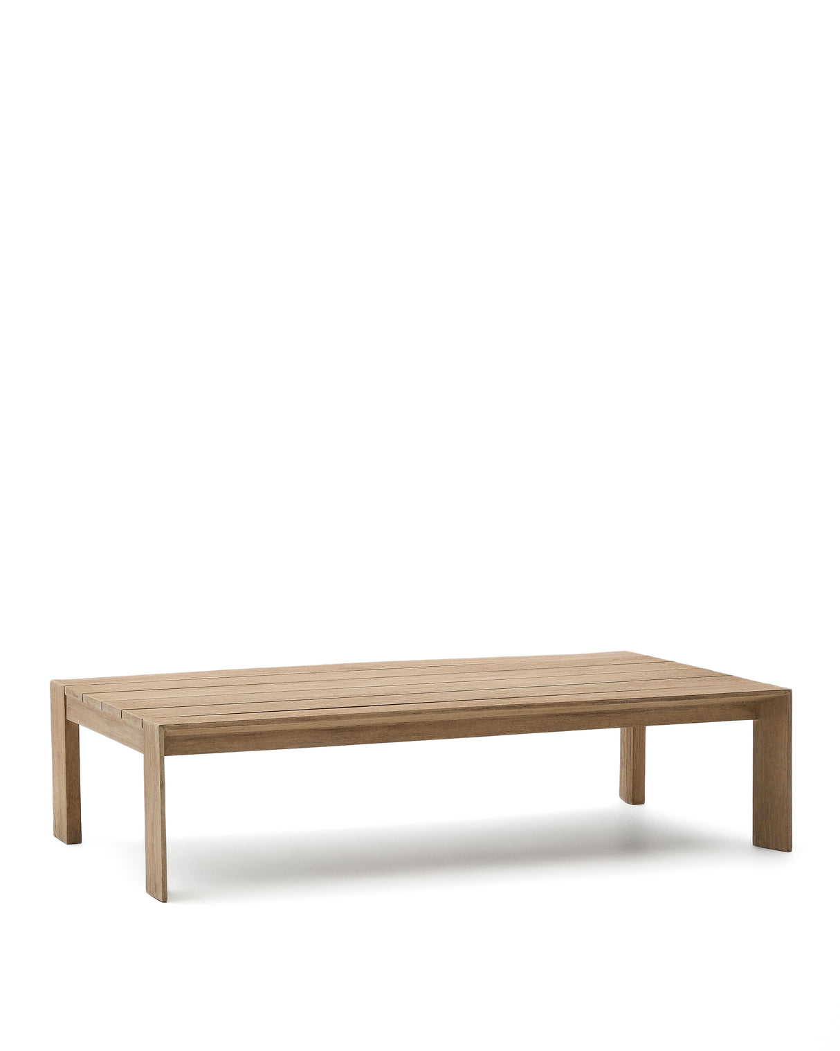 Couchtisch Ambra aus massivem Akazienholz mit hellem Finish 82,5 x 140 cm