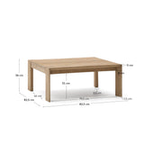 Couchtisch Ambra aus massivem Akazienholz mit hellem Finish 82,5 x 82,5 cm FSC 100% - ZEN ZONE Furniture
