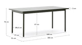 Outdoor-Tisch Maurina aus grün verzinktem Stahl und grünen Kacheln 182 x 91 cm - ZEN ZONE Furniture