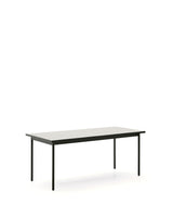 Outdoor-Tisch Maurina aus grün verzinktem Stahl mit Kacheln  in der Farbe Écru 182 x 91 cm - ZEN ZONE Furniture