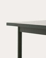 Outdoor-Tisch Maurina aus grün verzinktem Stahl mit Kacheln  in der Farbe Écru 182 x 91 cm - ZEN ZONE Furniture