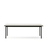 Outdoor-Stuhl Maurina aus grün verzinktem Stahl mit Kacheln in der Farbe Écru 223 x 101 cm - ZEN ZONE Furniture