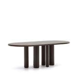 Mailen ovaler Tisch aus Eschenfurnier mit dunklem Finish Ø 220 x 105 cm - ZEN ZONE