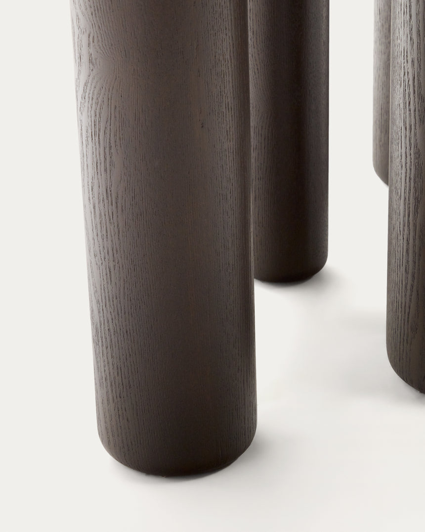 Mailen ovaler Tisch aus Eschenfurnier mit dunklem Finish Ø 220 x 105 cm - ZEN ZONE Furniture