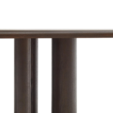Mailen ovaler Tisch aus Eschenfurnier mit dunklem Finish Ø 220 x 105 cm - ZEN ZONE