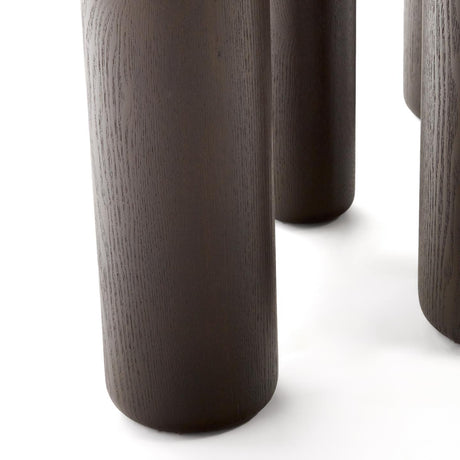 Mailen ovaler Tisch aus Eschenfurnier mit dunklem Finish Ø 220 x 105 cm - ZEN ZONE