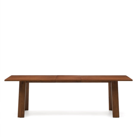 Arlen Ausziehtisch Furnier und massives Eichenholz mit Nussbaum-Finish 200 (250) x 95 cm FSC - ZEN ZONE Furniture