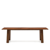Arlen Ausziehtisch Furnier und massives Eichenholz mit Nussbaum-Finish 200 (250) x 95 cm F - ZEN ZONE