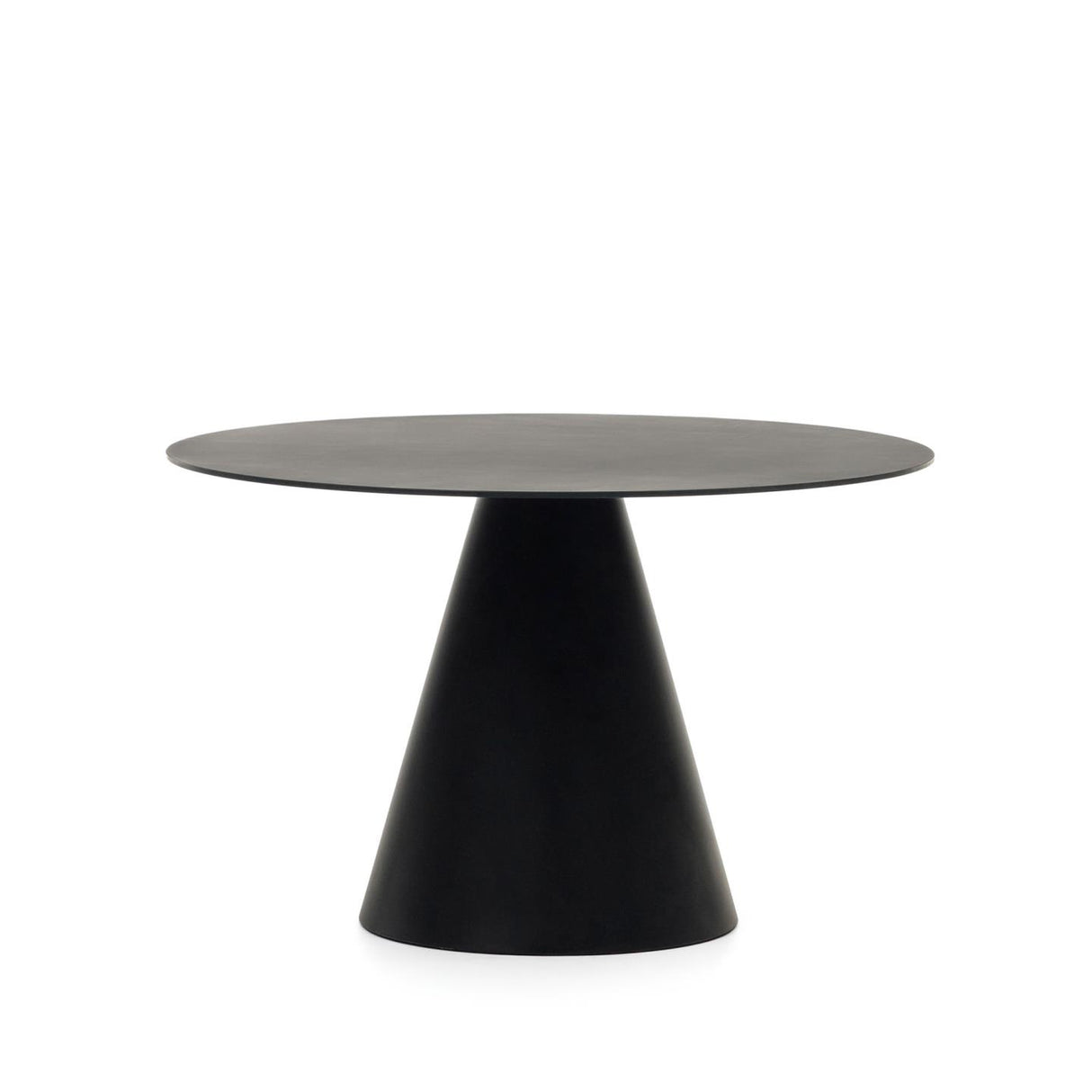 Wilshire runder Tisch getempertes Glas und Metall mit schwarzem Finish Ø 120 cm - ZEN ZONE