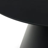 Wilshire runder Tisch getempertes Glas und Metall mit schwarzem Finish Ø 120 cm - ZEN ZONE