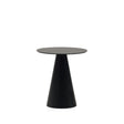 Wilshire Beistelltisch aus getempertem Glas und Metall mit Finish in Mattschwarz Ø 50 cm - ZEN ZONE
