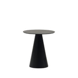 Wilshire Beistelltisch aus getempertem Glas und Metall mit Finish in Mattschwarz Ø 50 cm - ZEN ZONE