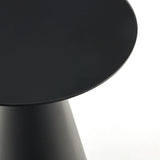 Wilshire Beistelltisch aus getempertem Glas und Metall mit Finish in Mattschwarz Ø 50 cm - ZEN ZONE