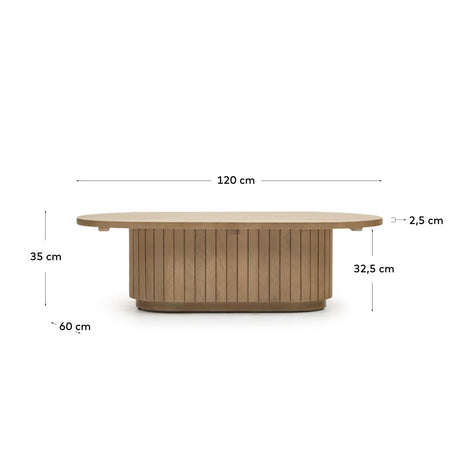 Licia Couchtisch aus massivem Mangoholz 120 x 60 cm - ZEN ZONE