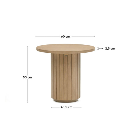 Licia runder Beistelltisch aus massivem Mangoholz Ø 60 cm - ZEN ZONE