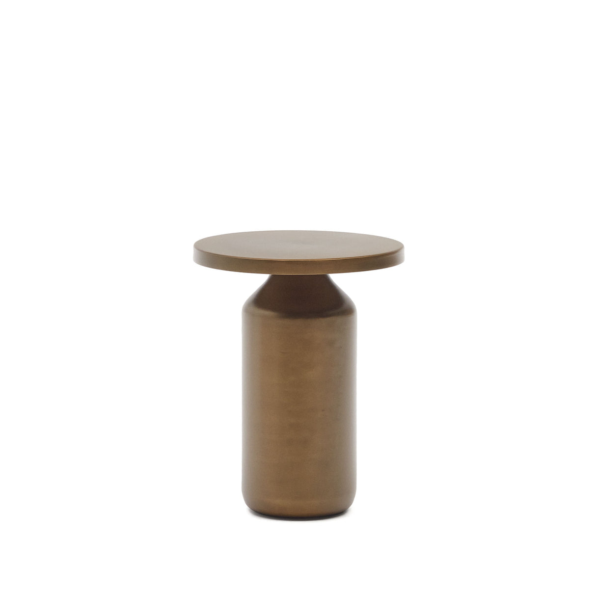 Malya Beistelltisch aus Metall mit Finish in Kupfer Ø 40,5 cm - ZEN ZONE Furniture
