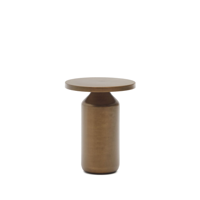 Malya Beistelltisch aus Metall mit Finish in Kupfer Ø 40,5 cm - ZEN ZONE Furniture