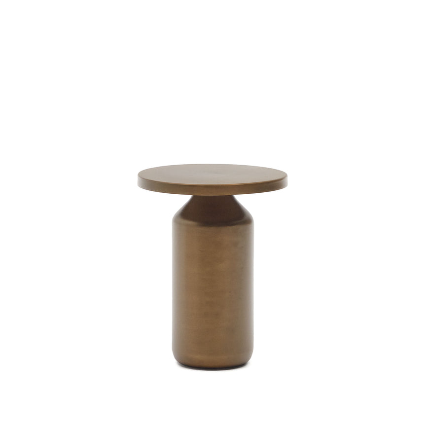 Malya Beistelltisch aus Metall mit Finish in Kupfer Ø 40,5 cm - ZEN ZONE Furniture
