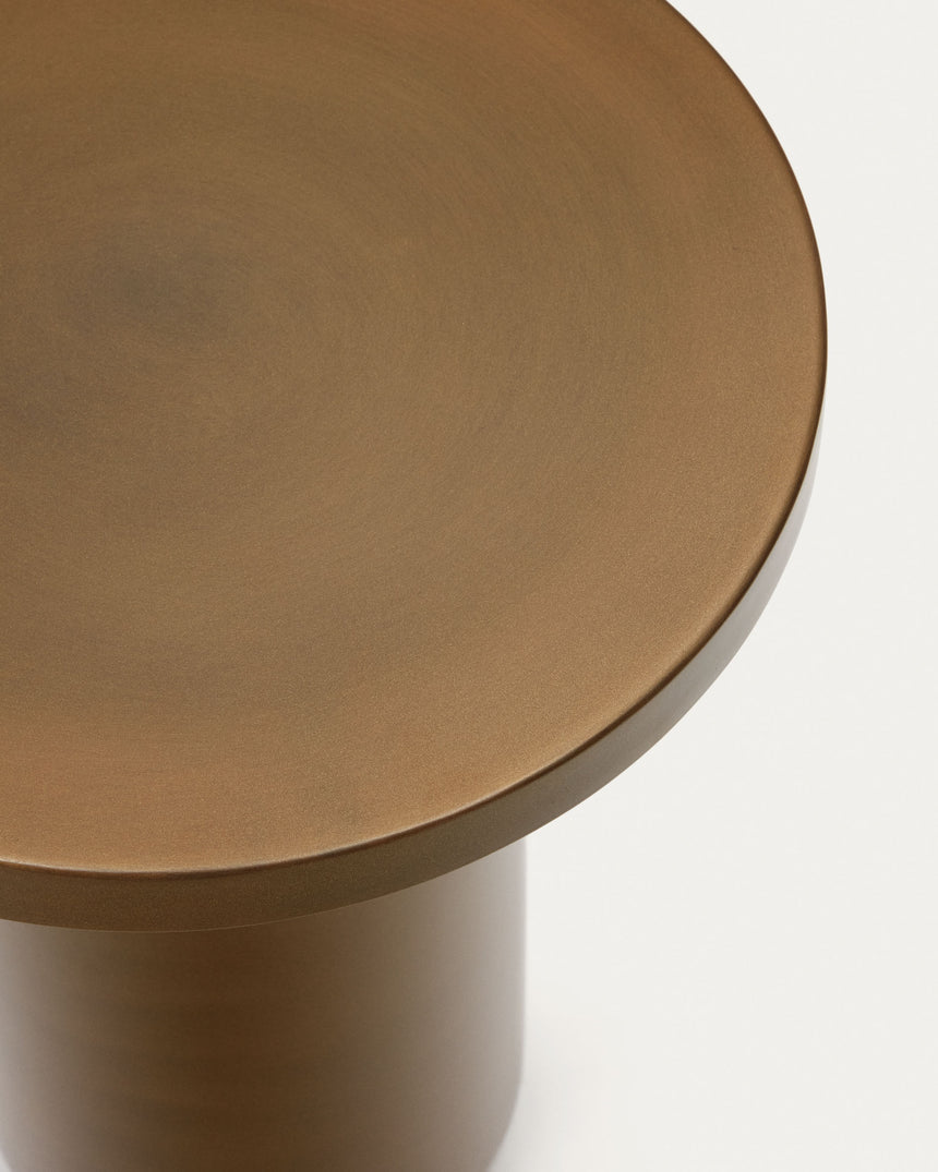 Malya Beistelltisch aus Metall mit Finish in Kupfer Ø 40,5 cm - ZEN ZONE Furniture