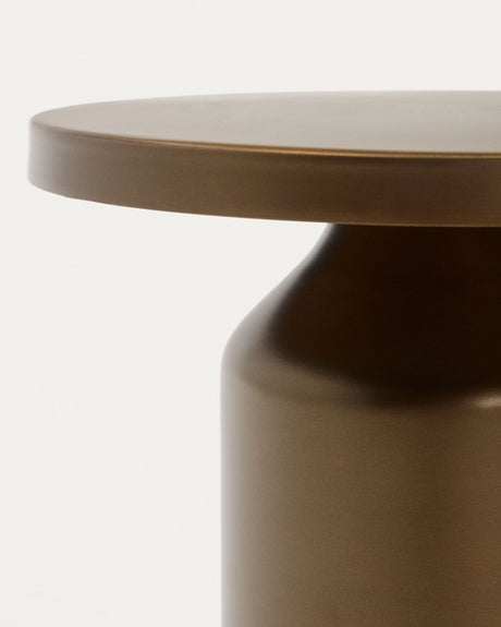 Malya Beistelltisch aus Metall mit Finish in Kupfer Ø 40,5 cm - ZEN ZONE Furniture