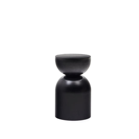 Rachell Beistelltisch aus Metall mit mattschwarzem Finish Ø 30,5 cm - ZEN ZONE Furniture