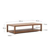 Sashi Couchtisch aus massivem Teakholz 150 x 70 cm - ZEN ZONE Furniture